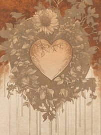 Flower Heart | Whispers of Nature's Heart by Abstract Painting