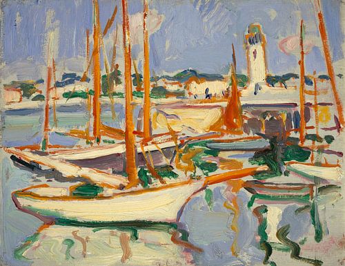 Samuel Peploe~Boten bij Royan