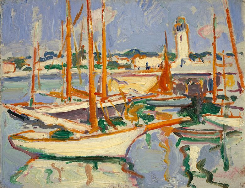 Samuel Peploe~Boote in Royan von finemasterpiece