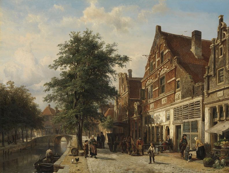 Le Zuiderhavendijk à Enkhuizen, Cornelis Springer par Rebel Ontwerp