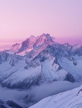 Winter in de Alpen van fernlichtsicht