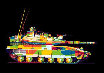 Merkava MBT in WPAP Illustratie van Lintang Wicaksono
