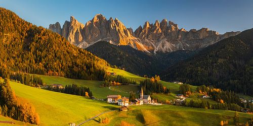Panorama van Santa Maddalena, Italië