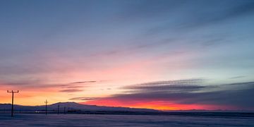 Sonnenaufgang Island im Winter von Menno Schaefer