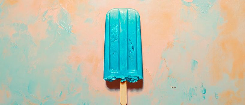 Colourful block of ice on a pastel background by Poster Art Shop