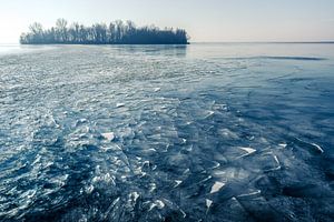 Glace rampante sur le Wolderwijd