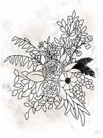 lijnillustratie van bloemen