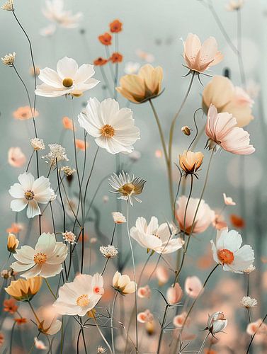 Wiesenblumen in Pastelltönen von Rene Ladenius Digital Art