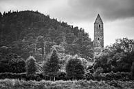 Glendalough in schwarz und weiß, Irland von Henk Meijer Photography Miniaturansicht