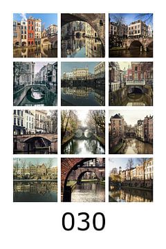 Foto collage van de Utrechtse Grachten | 030 van André Blom Fotografie Utrecht