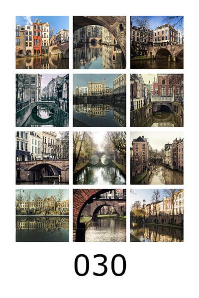 Foto collage van de Utrechtse Grachten | 030 van André Blom Fotografie Utrecht