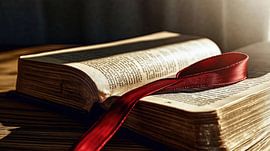 Open Bijbel in het zonlicht van Frank Heinz