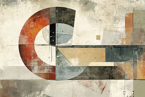 Abstrait beige et rouge