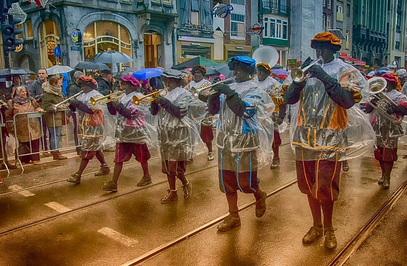Sinterklaasfeest met zwarte Pieten van Peter Bartelings