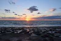 Zonsondergang op het strand