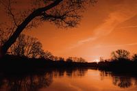 Ein neuer Tag bricht an | Sonnenaufgang | See | Spiegelung | Rot