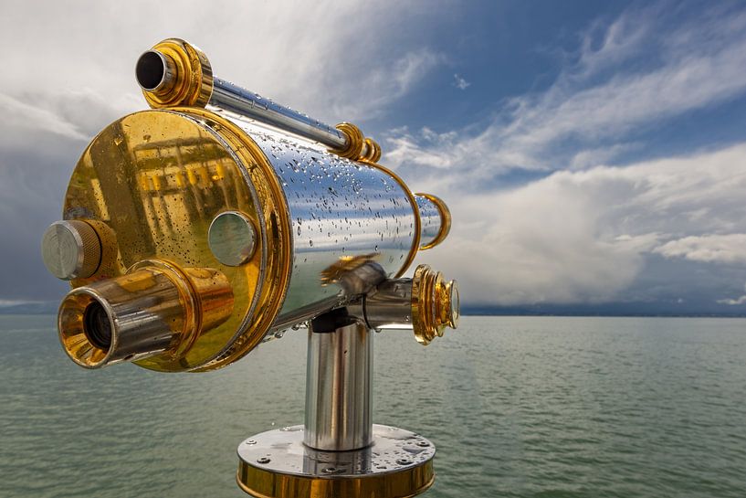Télescope par temps de pluie, lac de Constance par Walter G. Allgöwer