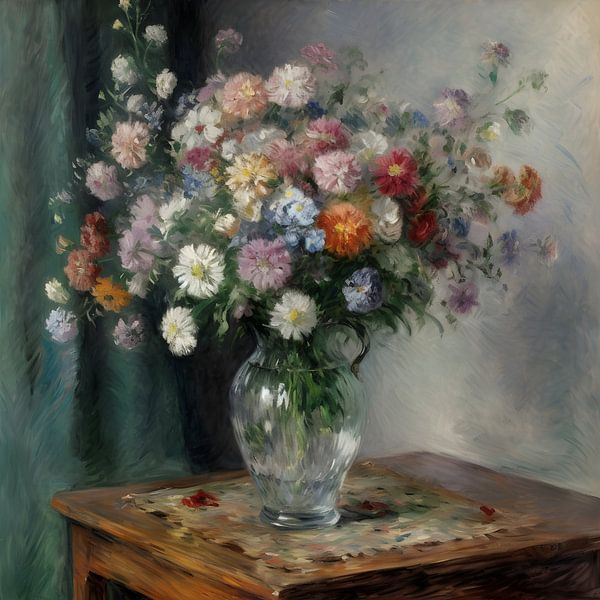 Fleurs dans un vase par Artsy