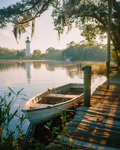 Boat on peaceful waters