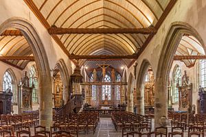Innenansicht der Kirche von Lampaul-Guimiliau, Bretagne