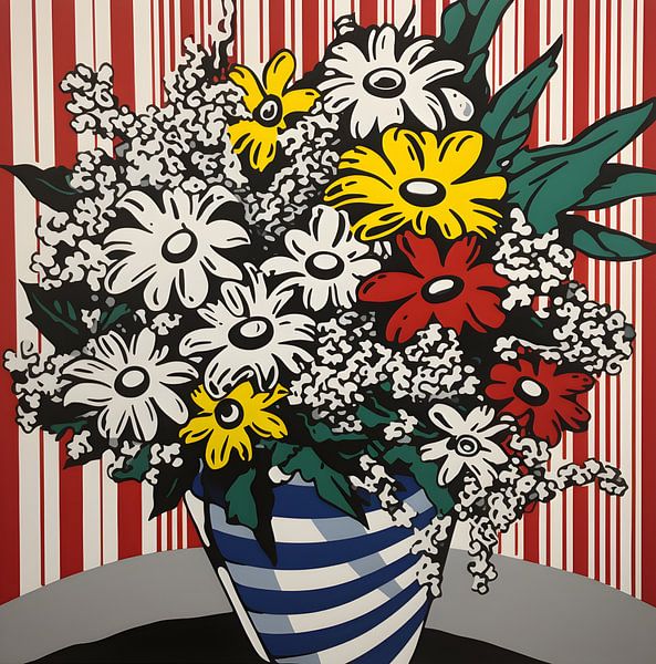 Vase with flowers by Artsy