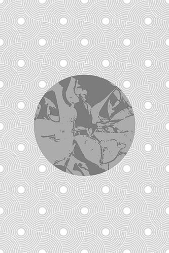 Ikigai. Moderne abstracte minimalistische zen-kunst. Japandi stijl VI