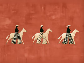 Western trio by Art in color