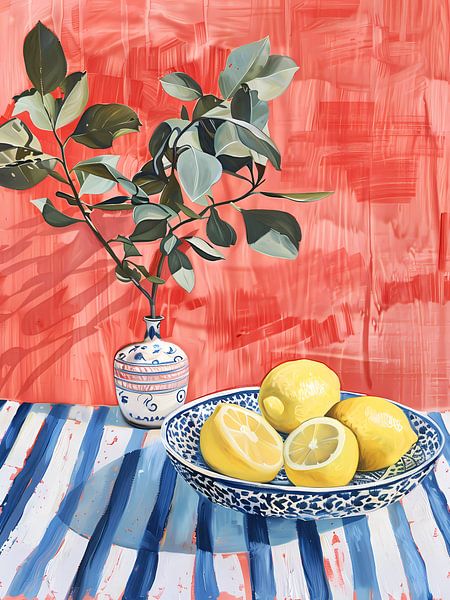 Des citrons juteux sur la table par haroulita