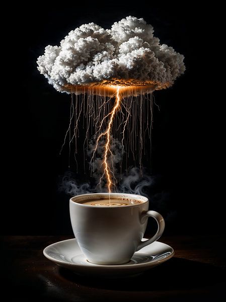 Storm in een Kopje Koffie van Retrotimes