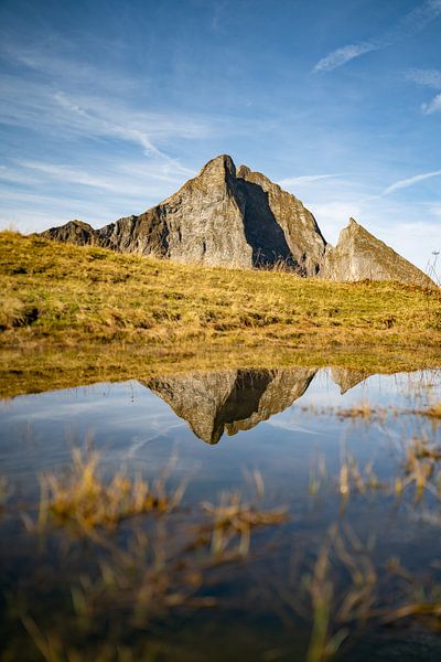 View of the Höfats with reflection by Leo Schindzielorz