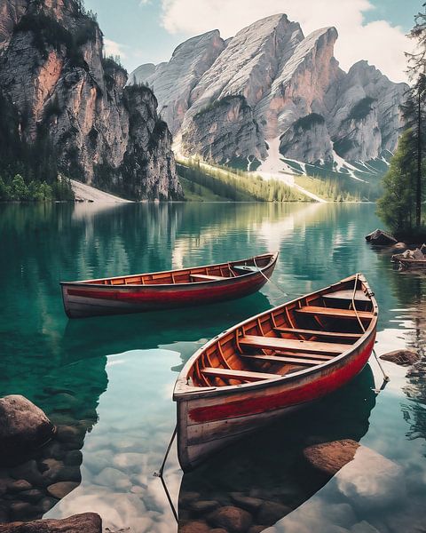 Idylle in den Bergen von fernlichtsicht