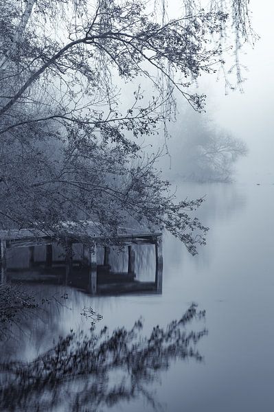 Neblige Uferpromenade von Mark Bolijn