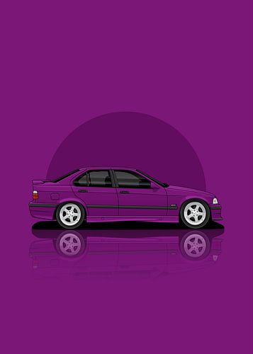 Art Car 1997 BMW M3 E36 purple