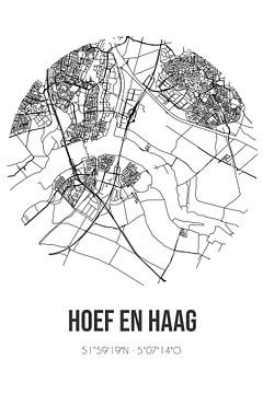 Hoef en Haag (Utrecht) | Carte | Noir et blanc sur Rezona