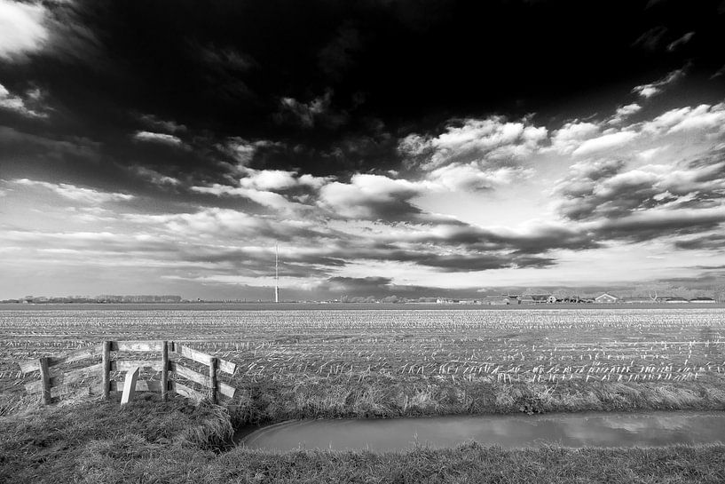 Wide view of fields and meadows near IJsselstein. by Tony Buijse
