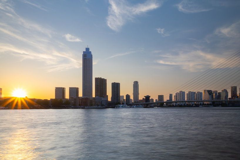 Skyline Rotterdam centrum van Bram Lubbers