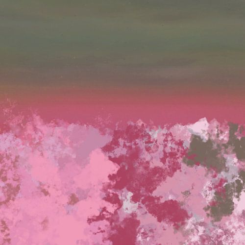 Dromerige landschappen. Roze horizon.