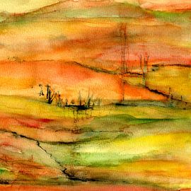 orange landscape by Claudia Gründler