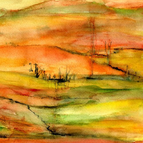 oranje landschap
