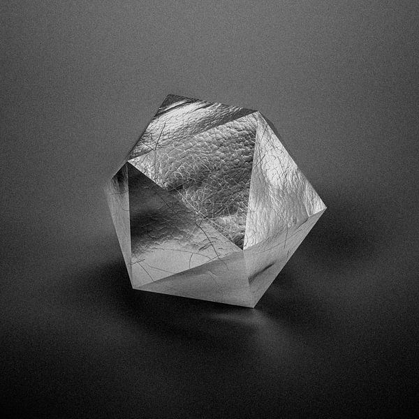 Icosaëder zwart en wit van Jonathan Schöps | UNDARSTELLBAR