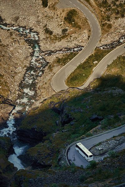 The winding roads of Trollstigen, Norway by qtx
