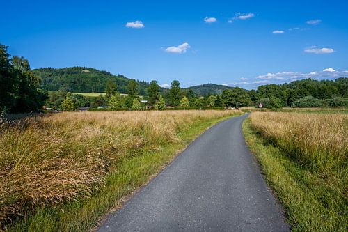 Idyllisch landschap in het Frankische Woud bij Stadtsteinach