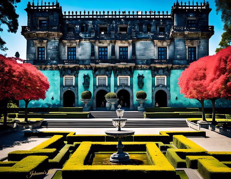 Castle Dreamscape - Chapultepec Castle, Mexico 2 by Johannas Art Creations