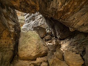 Bielatal, Sächsische Schweiz - Felsdurchgang an den Herkulessäulen