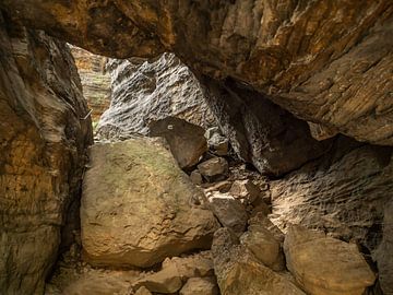 Bielatal, Suisse saxonne - Passage rocheux aux colonnes d'Hercule sur Pixelwerk