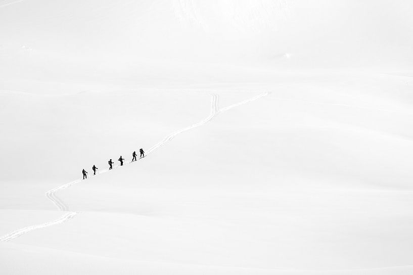 Hiking in the snow by Ageeth Groen
