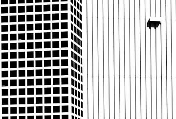 Abstraktes rotterdam in schwarz-weiß von Ilya Korzelius