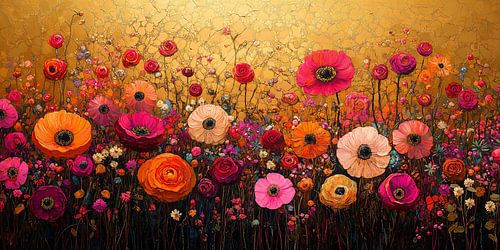 Explosion de fleurs dorées n°1