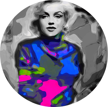 Marilyn Monroe - Neon Pop Art van Felix von Altersheim
