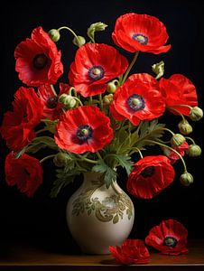 Mohnblumen-Stillleben